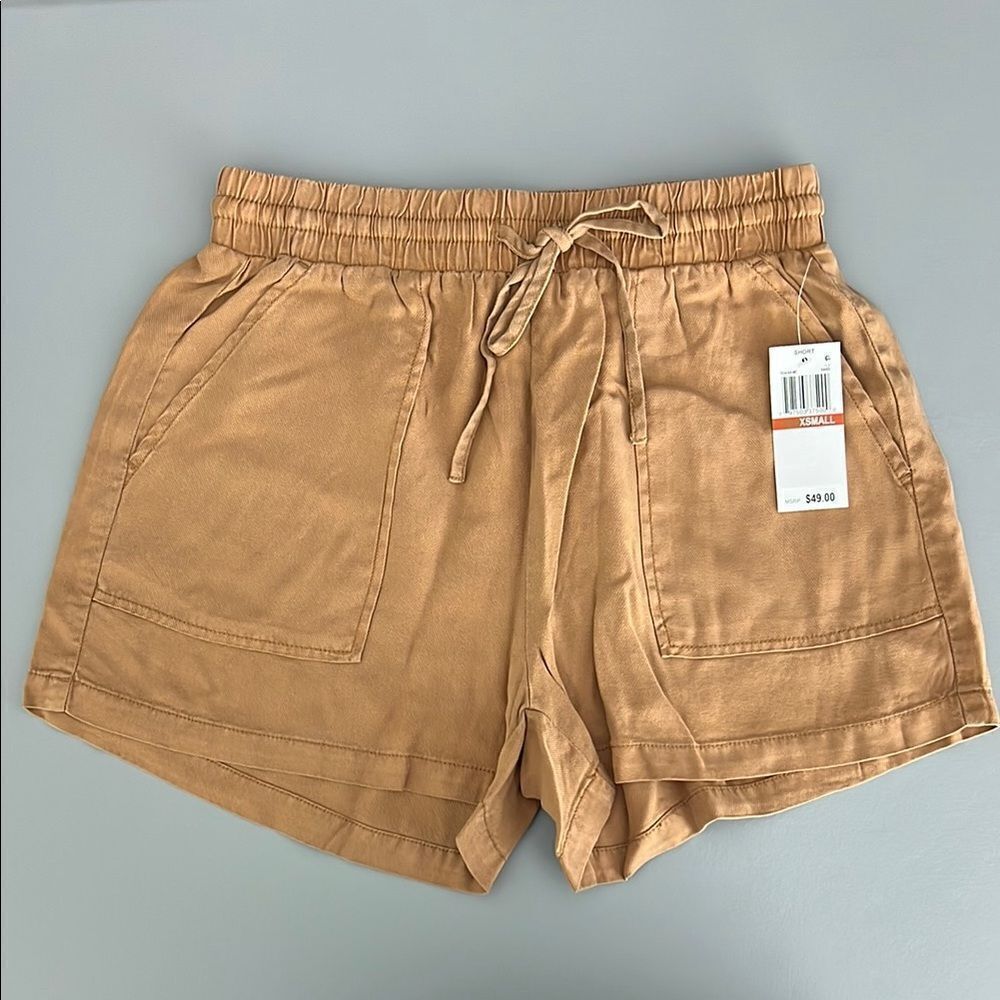 NWT Oat New York Sand Neutral Eco Lyocell Shorts Size XS